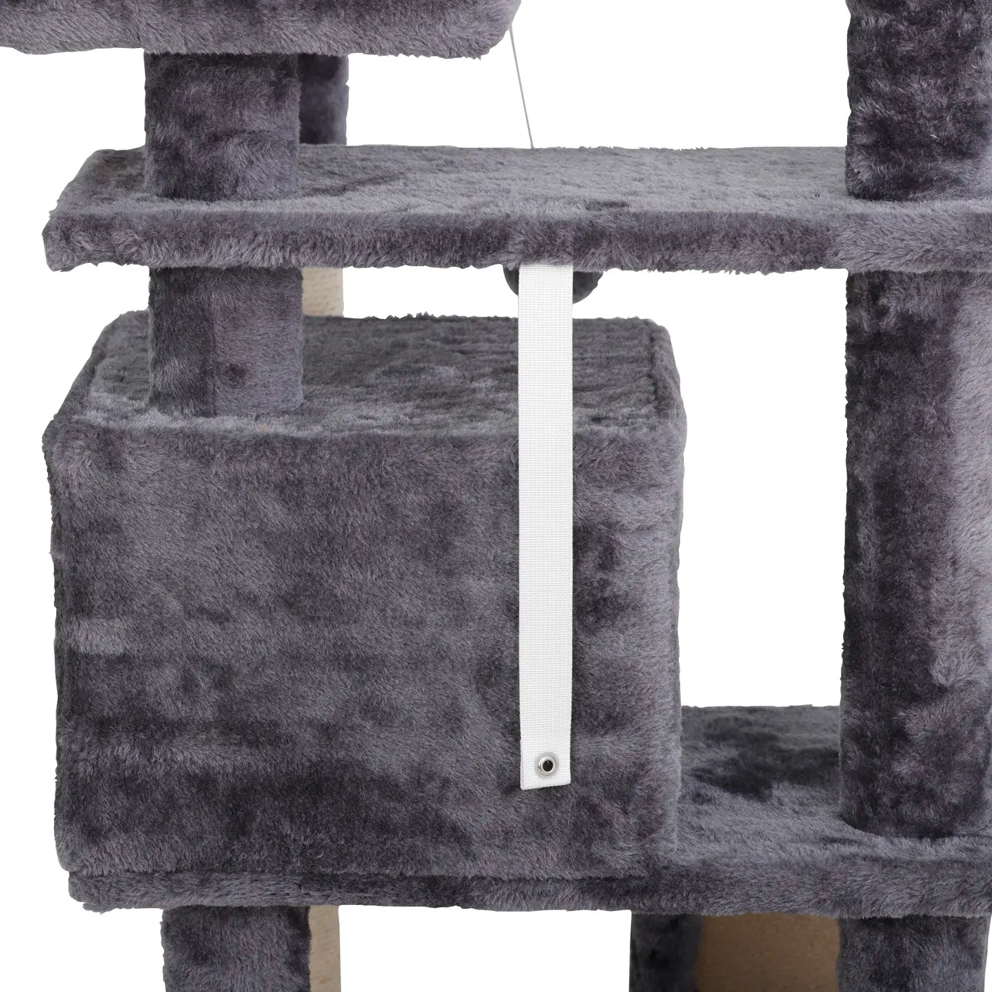 55” Multi-Level Cat Tree Condo – Plush Cat Tower with Scratching Posts & Hideaways